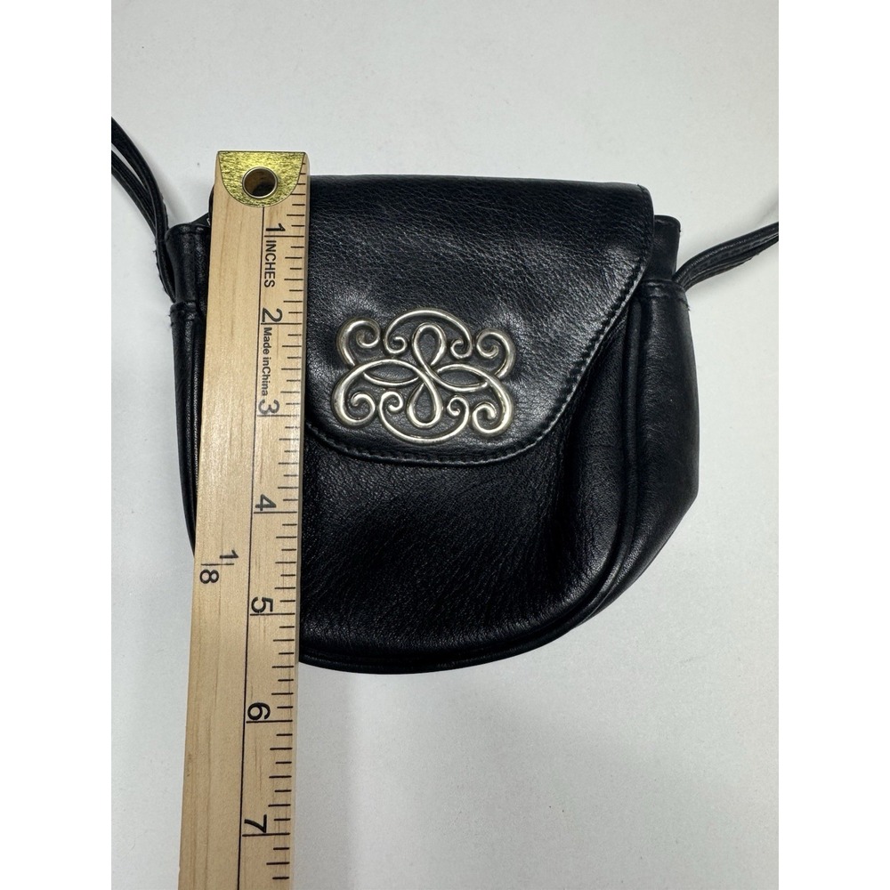 One World by Brighton Bag Mini Leather Crossbody Swirl Charm Magnetic Snap - Picture 3 of 6